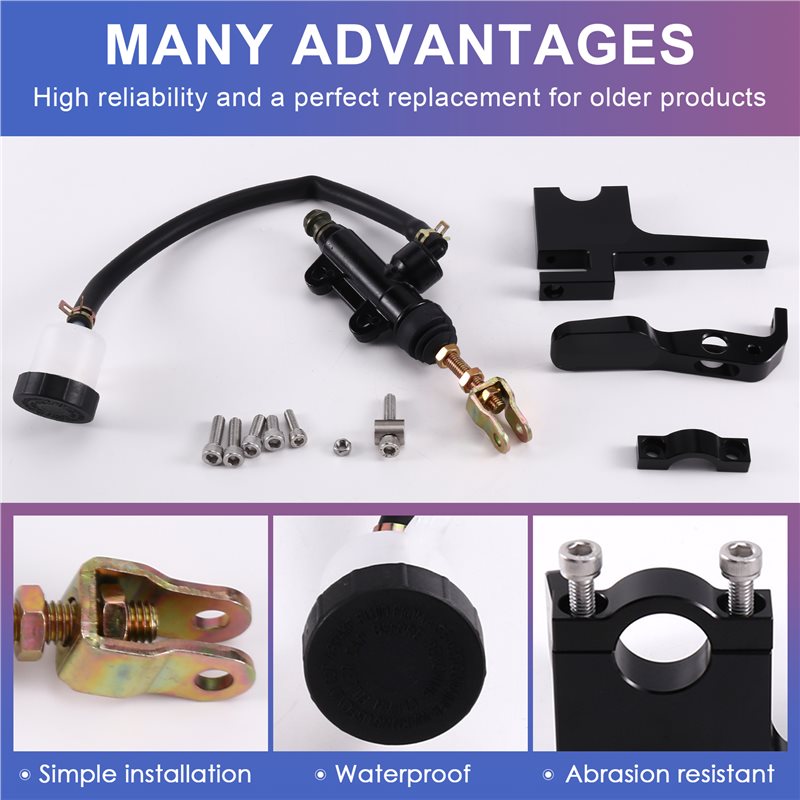 WF-Motorcycle Rear Master Pump - Motorcycle Thumb Brake System Kit review and price